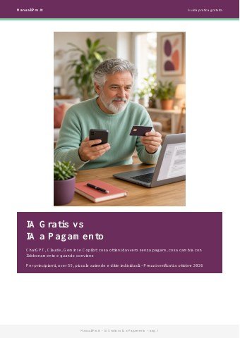 Copertina: IA gratis o a pagamento? Differenze, vantaggi e come scegliere
